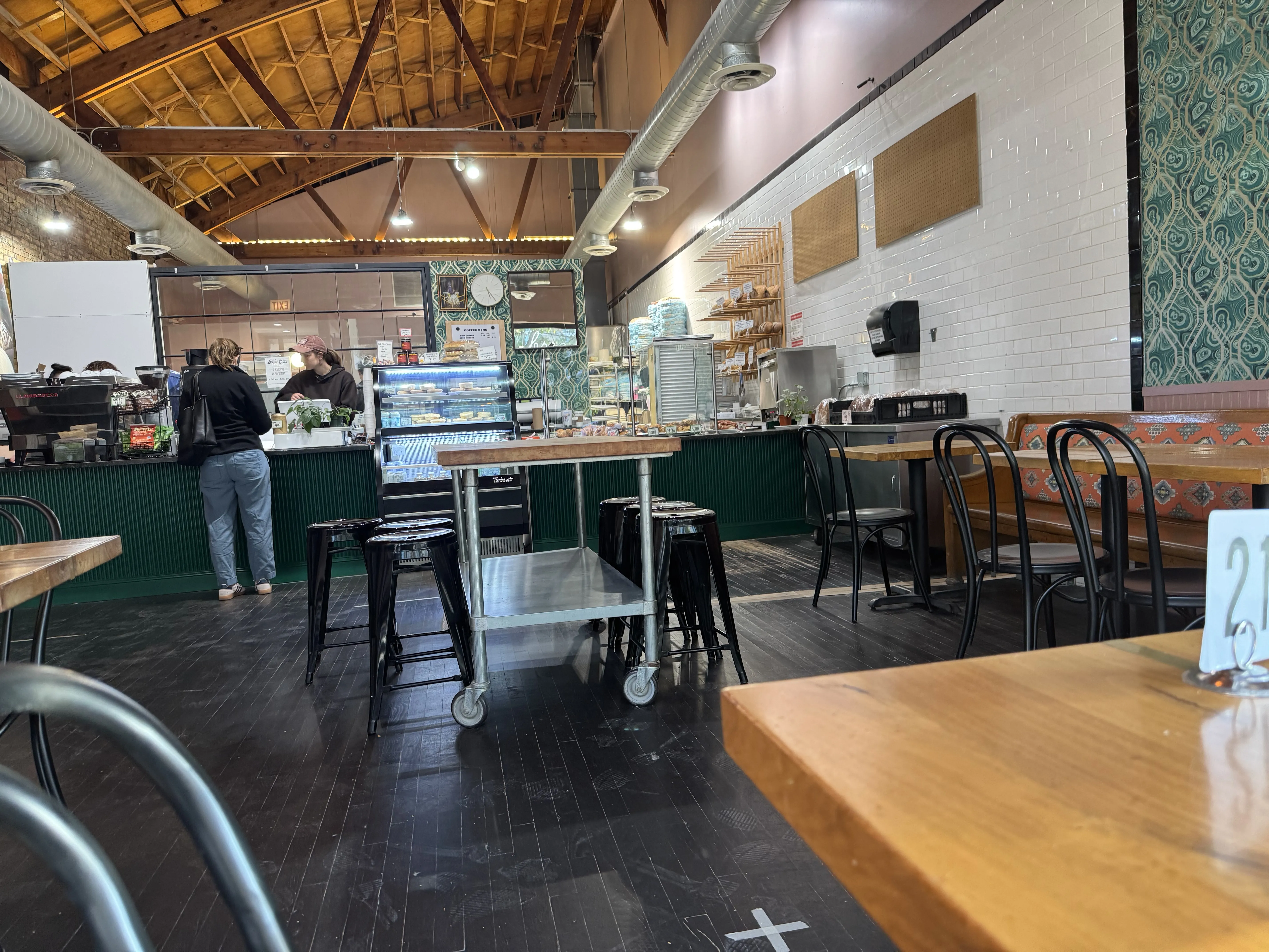 Wonder how busy it gets? Dining area pHlour bakery
